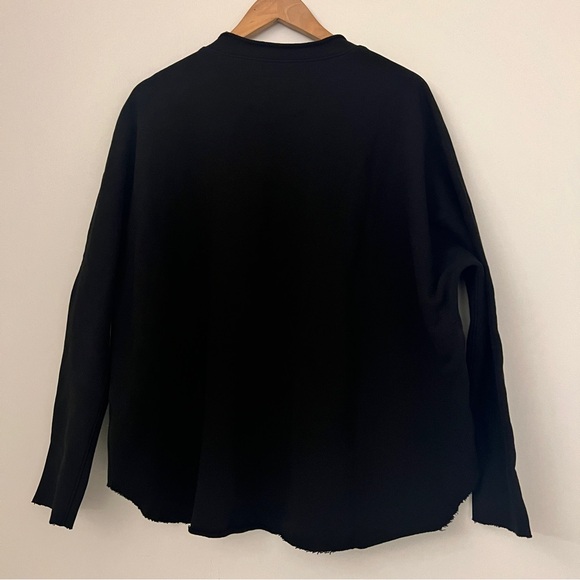 $218 New Black Frank & Eileen “Anna” Capelet Sweatshirt Sz Small S #2 - Picture 3 of 9